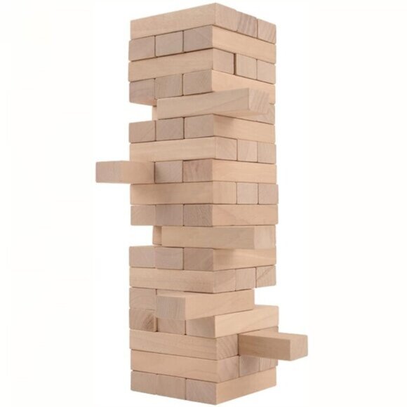 Timber Tower Wood Block Stacking Game Classic Wooden Block - Picture 1 of 6
